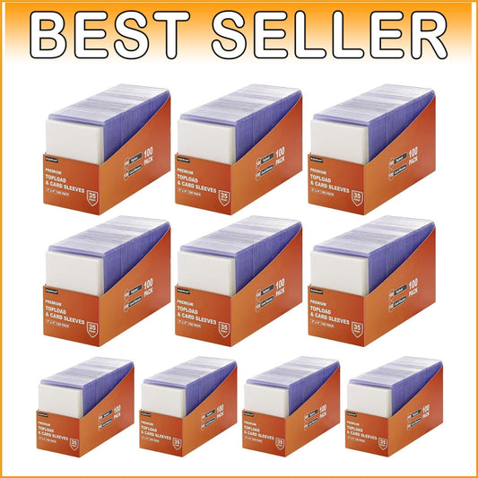 2000 Card Sleeves - 1000 Hard Plastic Toploaders & Soft Holders for Collectors