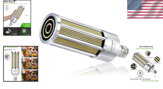 240W Commercial Grade E39 Corn LED Bulb - 32,400 Lumens, Energy Efficient