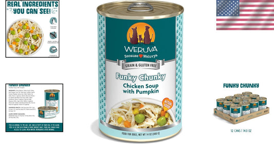 Artisan Funky Chunky Chicken Soup with Nutrient-rich Veggies - 12 Cans, 14oz