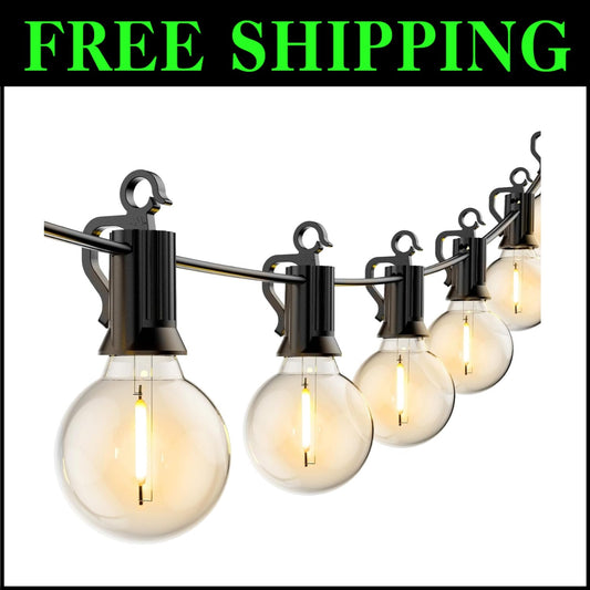 50FT Waterproof LED String Lights - 52 Shatterproof Bulbs for Outdoor Elegance
