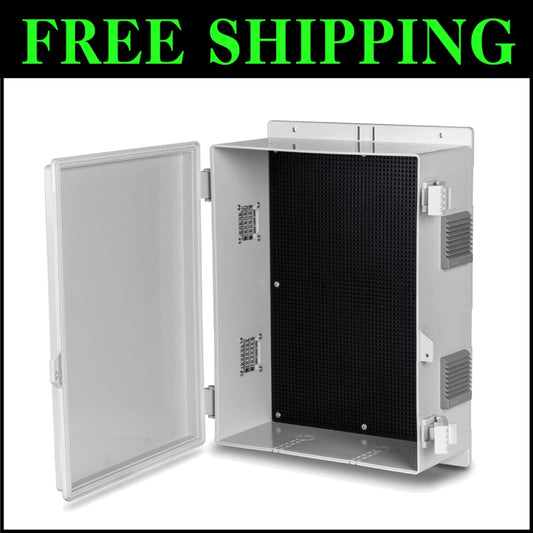 Large Outdoor Electrical Junction Box with Rainproof Louvers & Safety Lock Holes