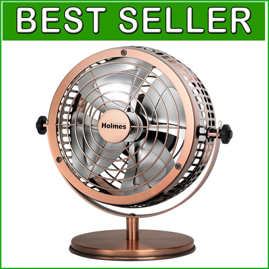 Elegant 6-Inch Desk Fan with Brushed Copper Finish - Home & Office Essential