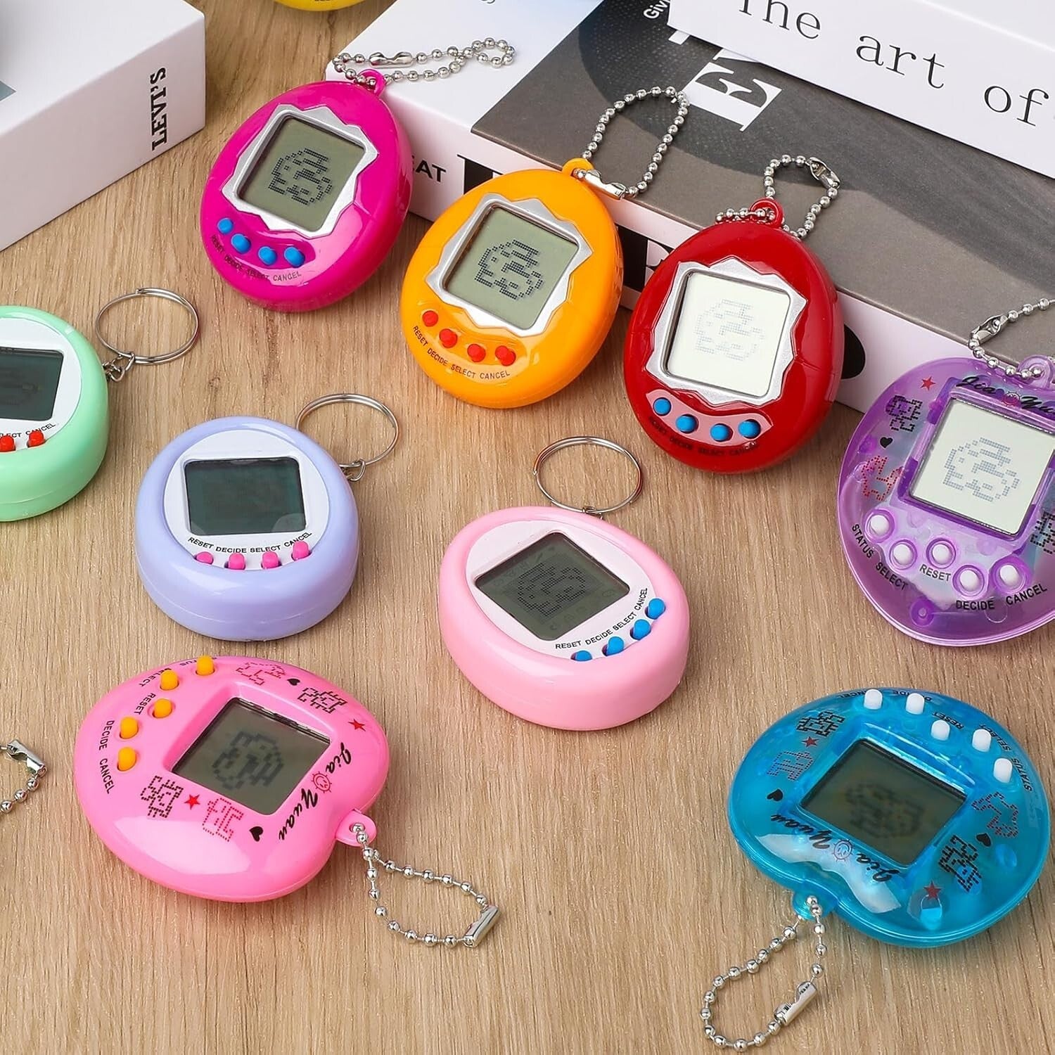 Nostalgic 90s Digital Pet Toy Set - 36 Keychain Games for Kids & Adults