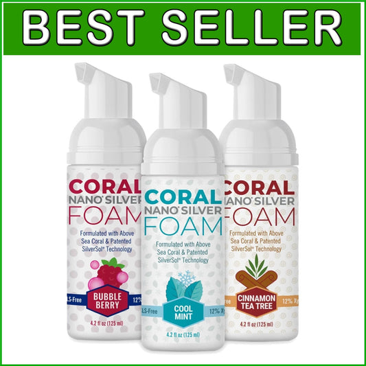 Effective Fluoride-Free Foaming Toothpaste with Nano Silver - Family 4oz Pack