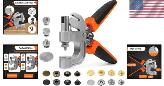 40 Sets of 12.5mm Snap Fasteners in 4 Colors with Easy Press Installation Tool