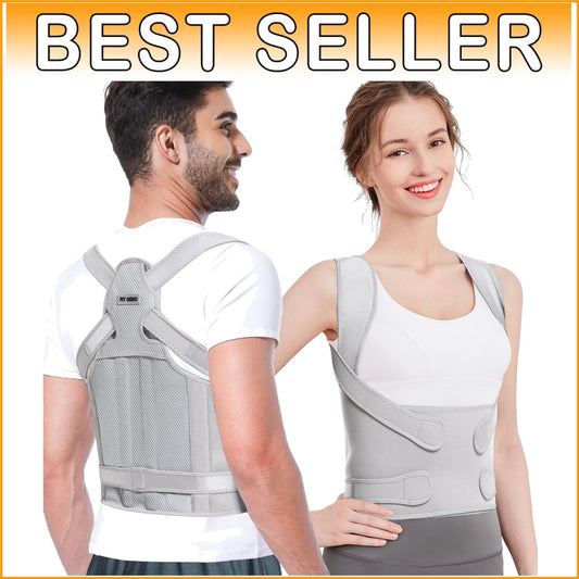 Adjustable Back Brace Posture Corrector for Pain Relief & Better Alignment