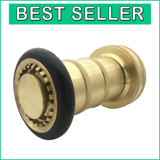 2" NPSH Brass Fire Nozzle with Fog & Stream Control for Industrial Use