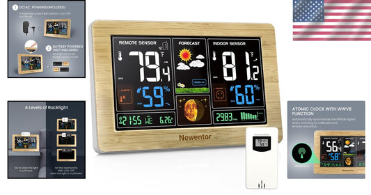 Sophisticated Weather Station: Wireless Thermometer with Atomic Clock & Forecast