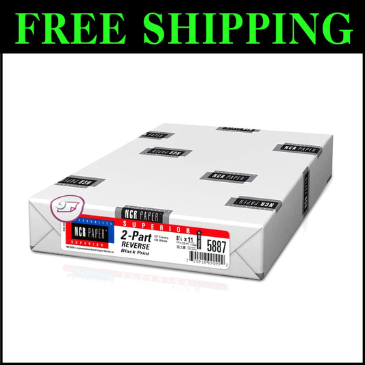 Matte Finish 2-Part Carbonless Paper Pack - 500 Sheets, 8.5x11