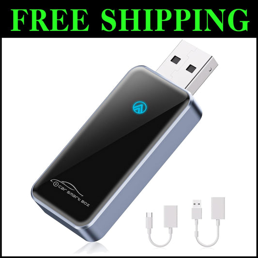 2024 Slim Wireless Android Auto Adapter - Automatic Connection with USB C/A