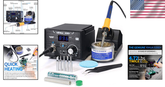 75W Digital Soldering Station with Built-in Transformer - Compact and Reliable