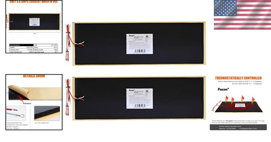 Dual Pack QAI Certified RV Tank Heater Pads - Prevent Freezing Up to 50 Gal
