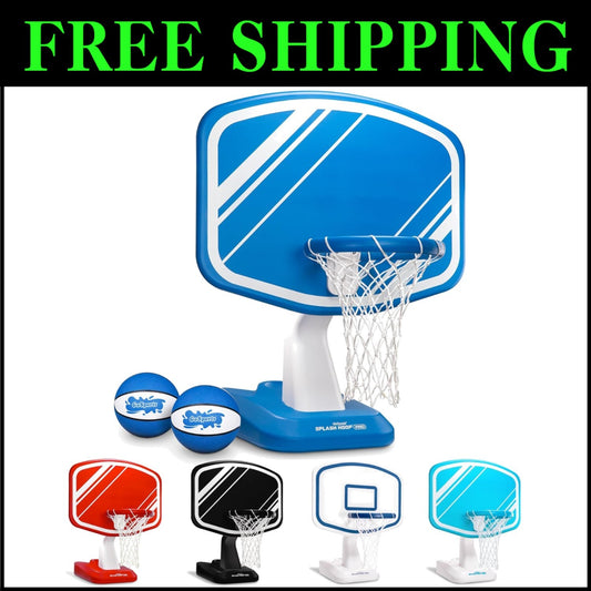 Durable Inflatable Poolside Basketball Game - 34" Backboard & 2 Balls Included!