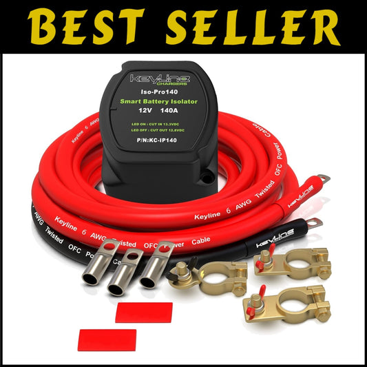 Complete 12V Dual Battery Kit - 140 Amp Relay, Easy DIY Installation Included