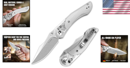 Ambidextrous Mini Mystic Pocket Knife - 3.2-Inch Nitro-V Blade with Clutch Lock