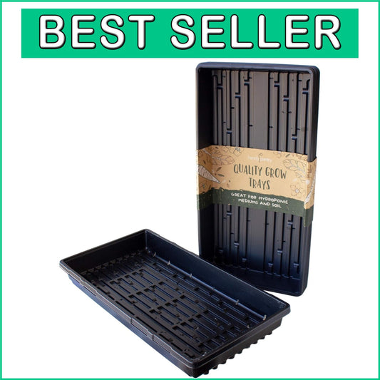 Eco-Friendly Hydroponic Trays - 10-Pack Plastic with Drain Holes for Seedlings