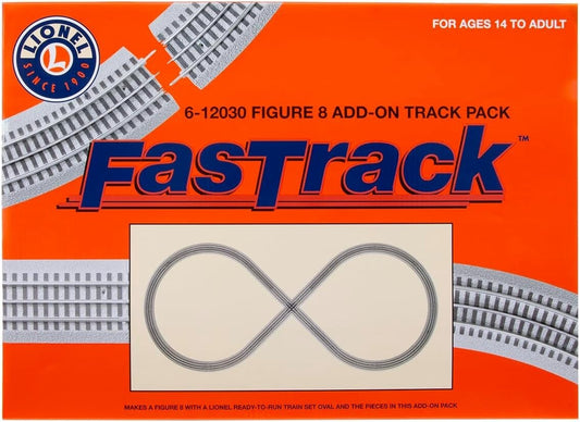 FasTrack Figure-8 Add-On Track Pack for O Gauge Train Layouts - Easy Assembly