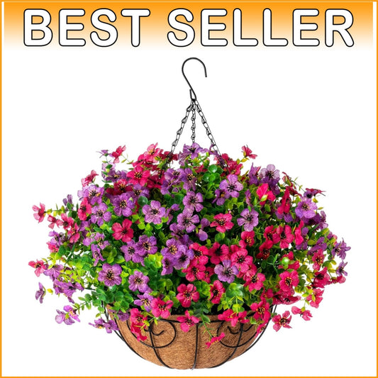 Chic Outdoor Hanging Flower Arrangement - UV Resistant for Year-Round Beauty