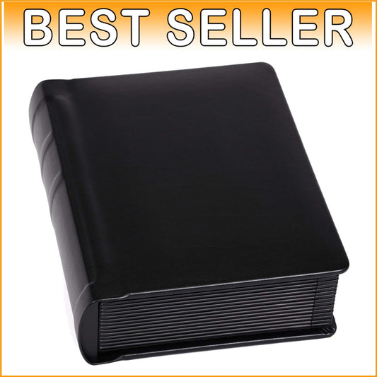 Elegant 5x7 Leatherette Photo Album for Weddings - 15 Pages in Black