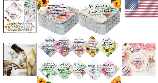 Elegant Bible Verse Handkerchiefs - 80 Inspirational Hankies for All Occasions
