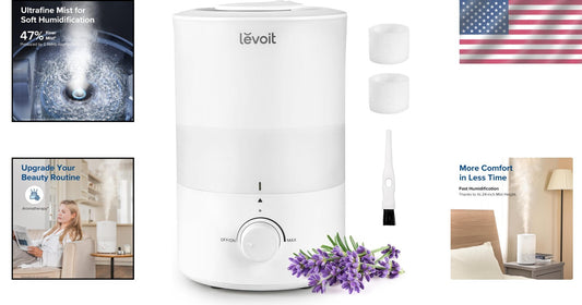 Effortless Refill Quiet Humidifier with Auto Shut Off for Safe Sleeping