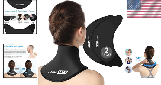 Flexible Gel Neck Ice Pack Wrap - Convenient Cooling Pads for Neck & Shoulders