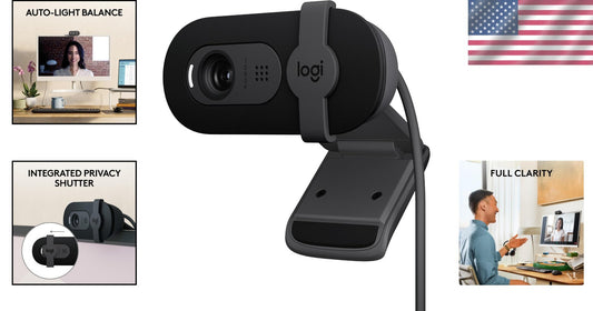 Eco-Friendly Brio 101 Webcam - Full HD 1080p & Integrated Mic for Video Calls