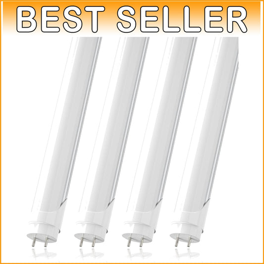 4-Pack Daylight White T8 LED Light Bulbs - Energy Efficient, 24W Instant On