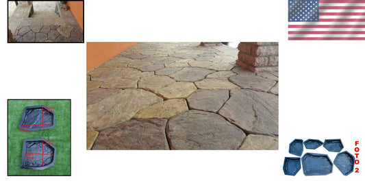Reusable Plastic Molds for Garden Pathways - Create Custom Flagstone Designs