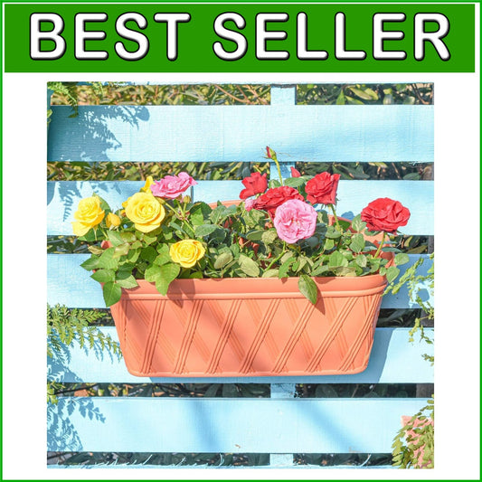 16.5 Inch Wall-Mounted Planters - Lightweight Terracotta Pots for Modern Gardens