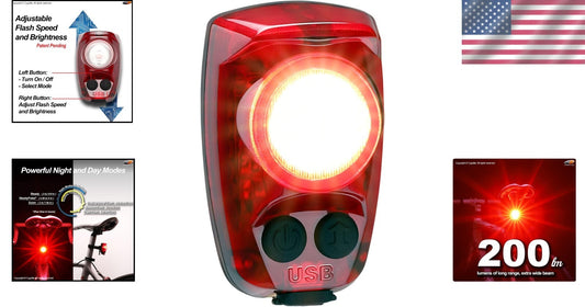 Hotshot Pro Bicycle Taillight with 6 Settings - Perfect for Nighttime Visibility