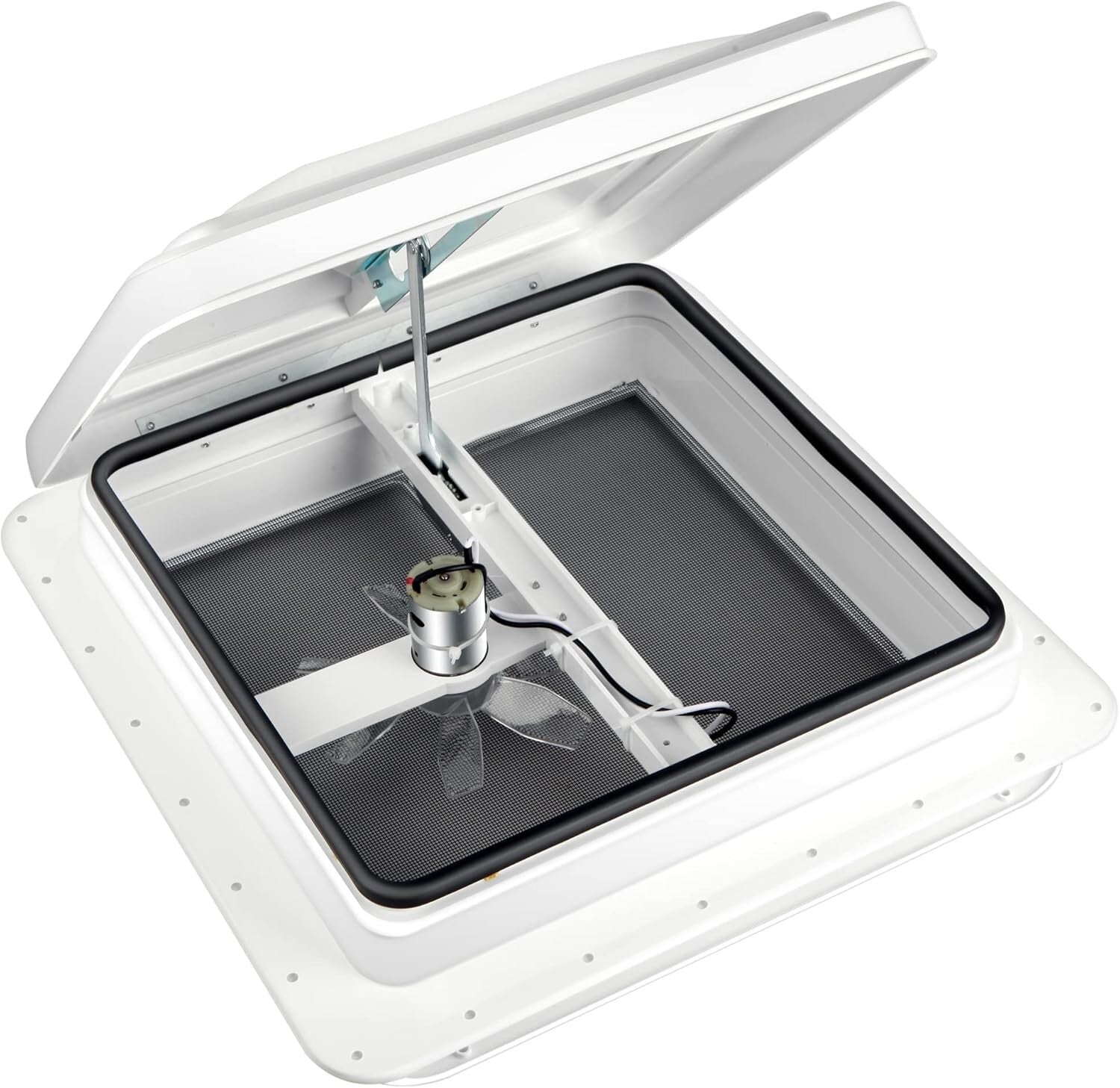 Efficient 12V Fan Roof Vent for RVs and Campers - 14" x 14" Easy Install