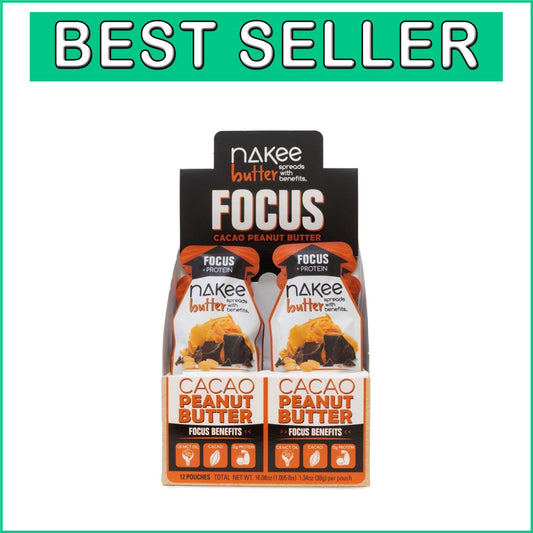 12-Pack Cacao Peanut Butter Protein Spread - Elevate Focus & Energy On-the-Go