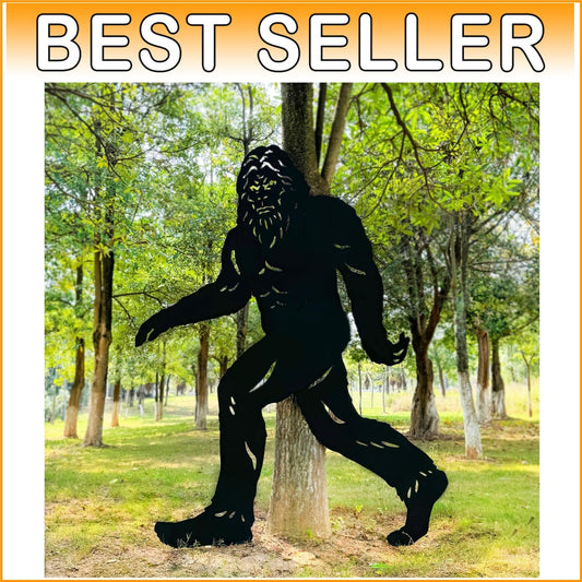 7.4ft Bigfoot Metal Outdoor Decor - Life Size Sasquatch Garden Statue