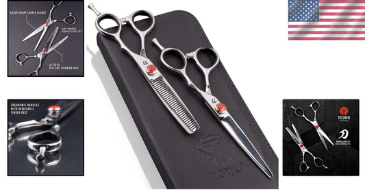 Katana 6.5" Professional Scissors Set - Japanese Steel for Barbers & Stylists
