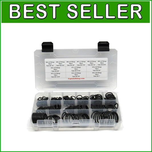 Essential Hydraulic O-Ring Seal Kit - 255 Buna-N Seals, 12 Sizes Available
