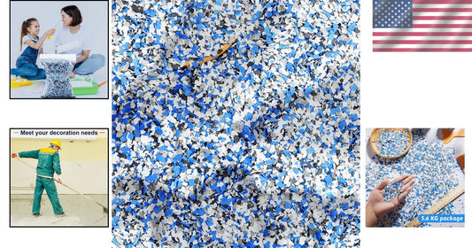 Transform Your Space: 12.4 lb Epoxy Floor Paint with Color Chips for Any Surface