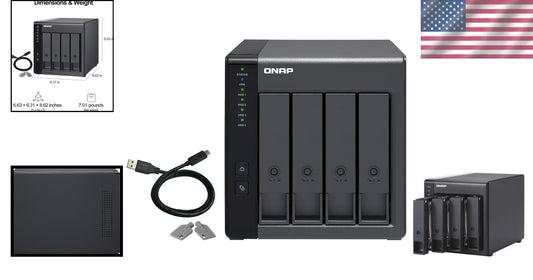 Diskless External Hard Drive with USB Type-C & Hardware RAID Support - 4-Bay