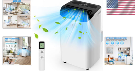 14000 BTU 3-in-1 Portable AC with Remote for 700 sq.ft - Cooling & Dehumidifying