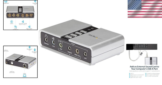 Easy-to-Install 7.1 USB Sound Card for Laptops and Desktops – High-Quality Sound