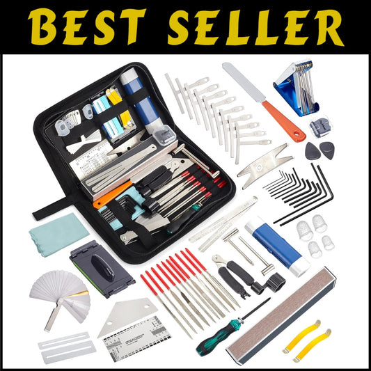 65-Piece Guitar Maintenance Tool Kit for Electric, Acoustic & Bass Instruments