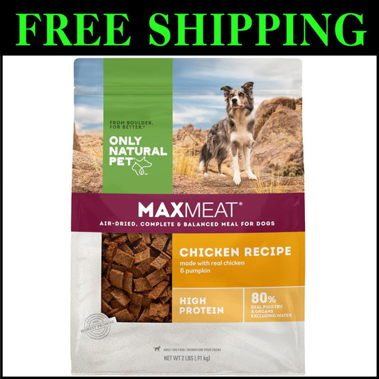 Air Dried Chicken Dog Food - Grain Free & Nutrient-Rich, 2 lb for All Breeds