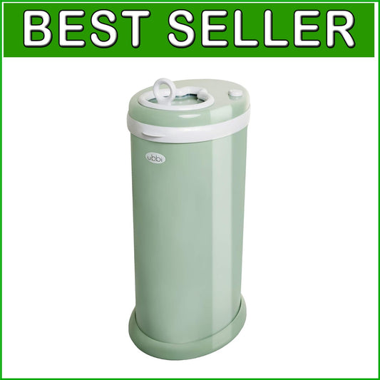 Essential Sage Green Diaper Pail - Innovative Odor Control Without Special Bags
