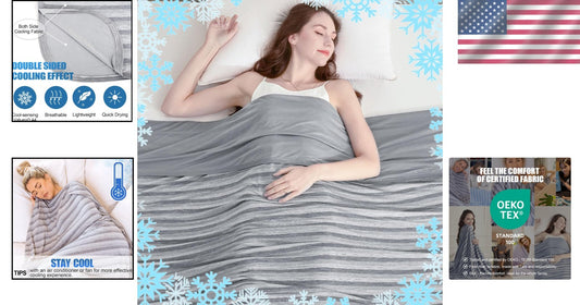 Lightweight 90"x90" Cooling Blanket for Night Sweats - Ideal for Summer Comfort