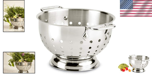 Elegant 3-Quart Stainless Steel Colander – Perfect Pasta and Vegetable Strainer