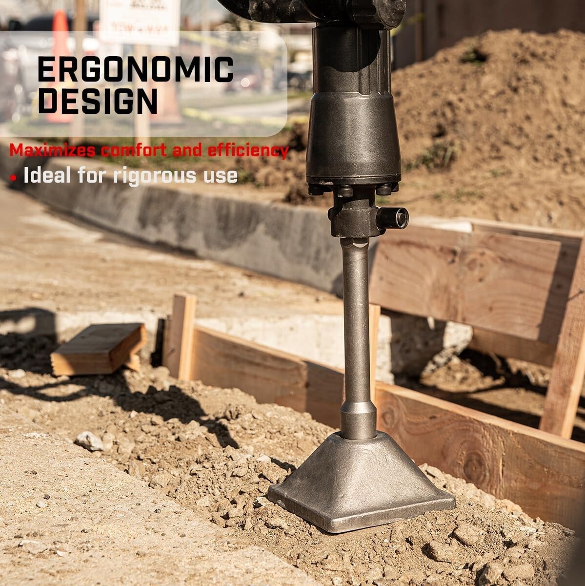 Durable 6" Tamper Plate & Shank for Versatile Demolition Hammer Projects