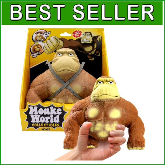 Soft and Durable Monkey Stuffed Animal - Ideal Squishy Toy for Anxiety Relief