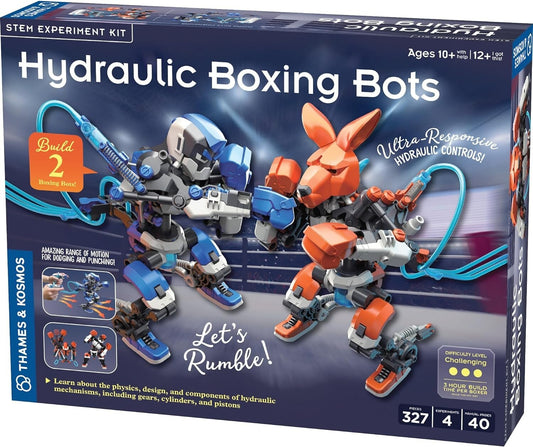 Dual Hydraulic Boxing Robots Build Kit - Score Points in This Fun STEM Challenge