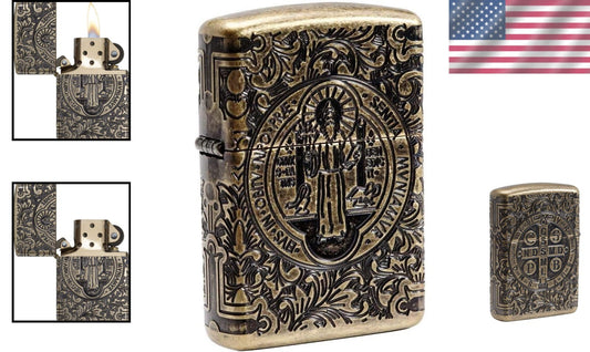 Lifetime Guarantee Brass Spiritual Windproof Lighter - Distinctive Click Sound