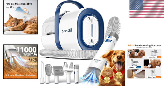 Innovative Pet Grooming Vacuum with 1.5L Dust Cup - Perfect for Hair-Free Homes
